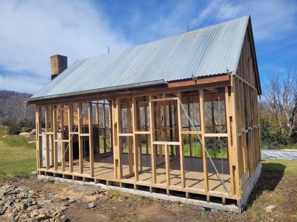 delanys hut frame and roof
