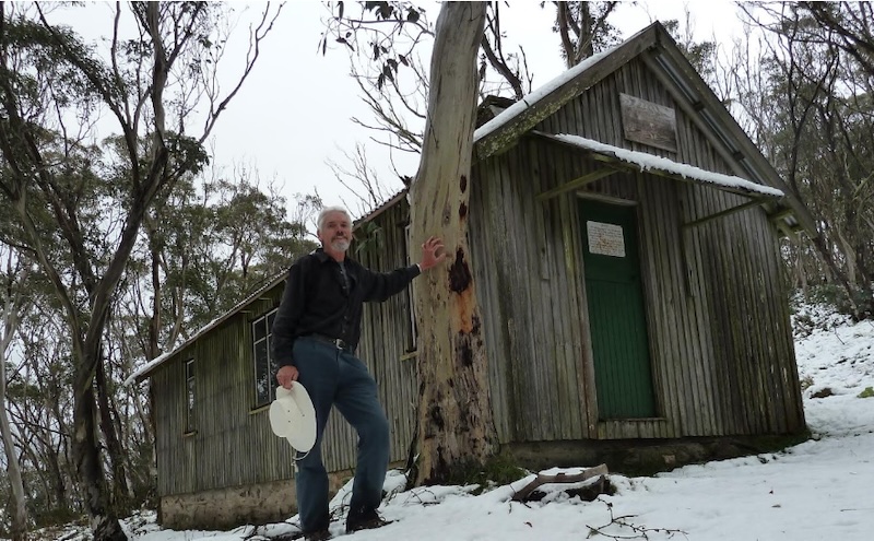 Photo of Matthew Higgins at Pryor's Hut April 2015
