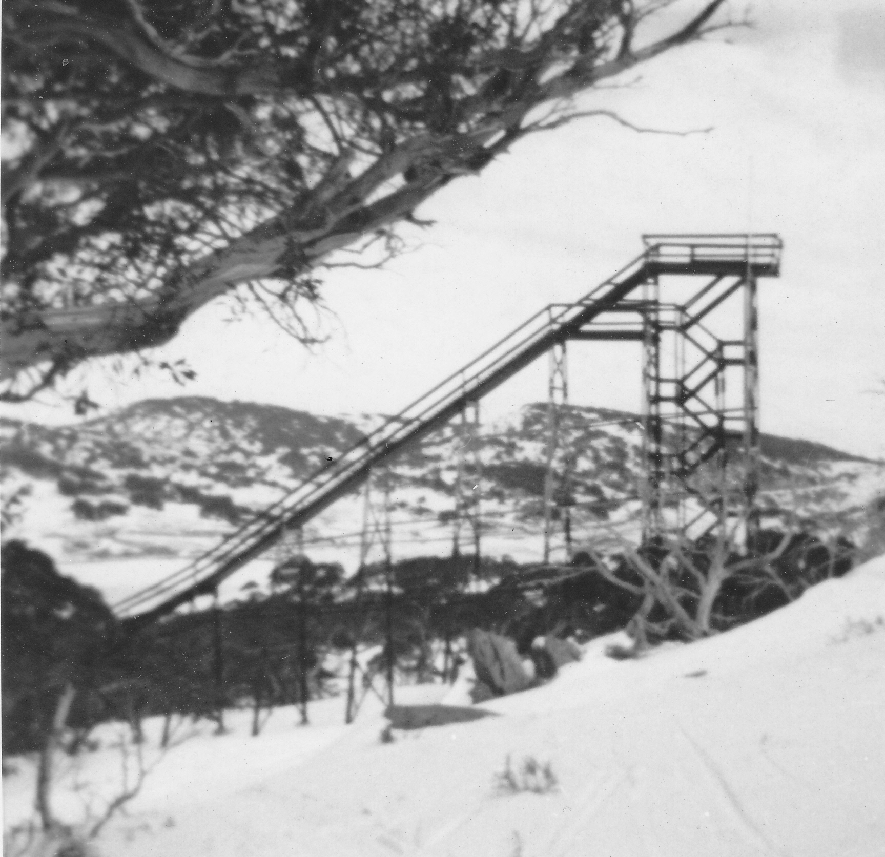 Photo of the Perisher Ski Jump July 1971 Phillip Stead