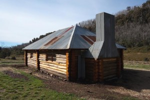 The rebuilt hut 