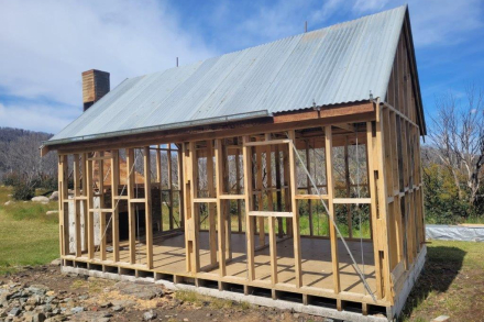 Rebuild update: Delany's Hut